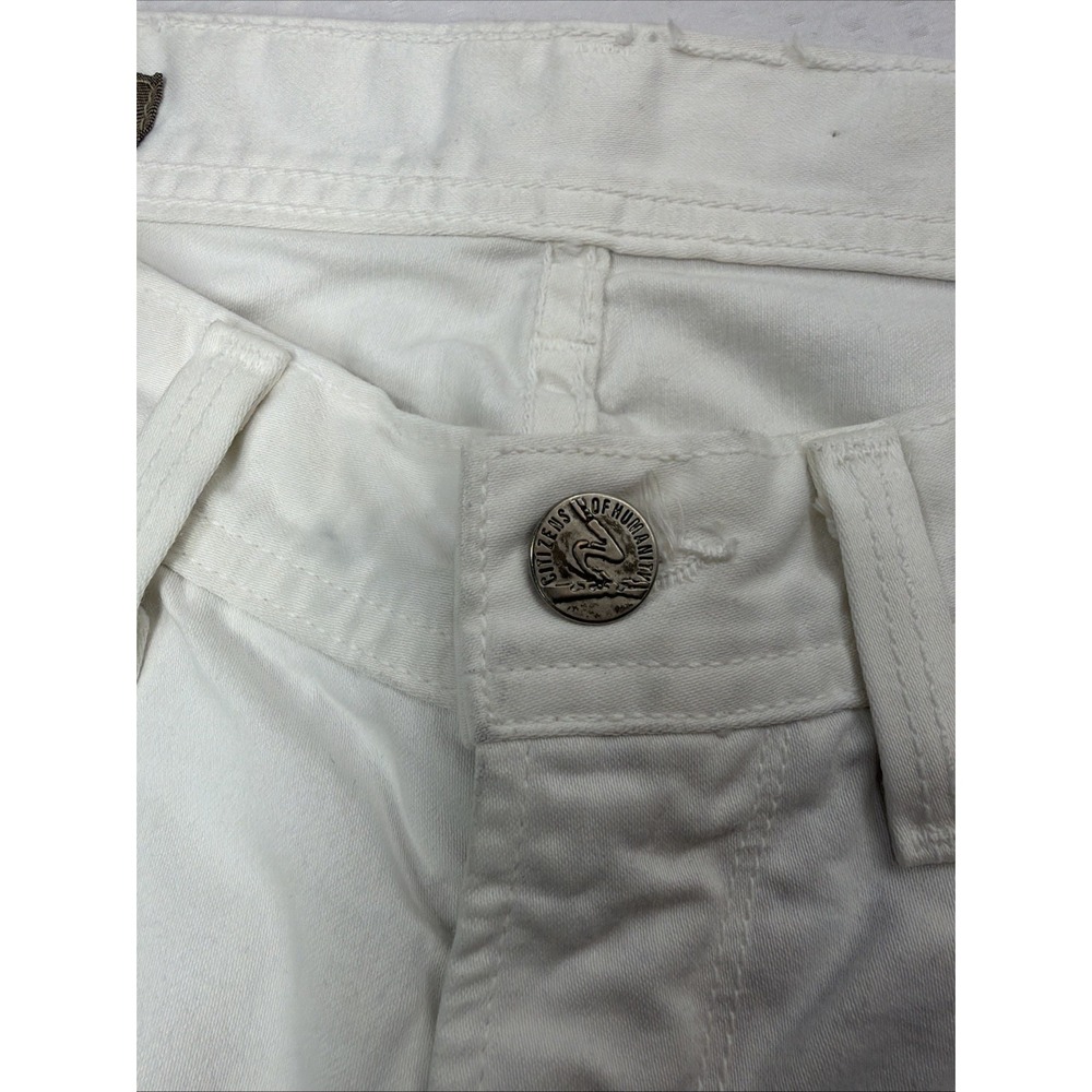 Vintage Citizens of Humanity Ingrid White Low Rise Flare Jeans 100% Cotton 27x30 - Picture 11 of 14